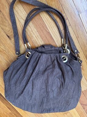 Jenrigo Italy Chocolate Brown Snakeskin Embossed Leather